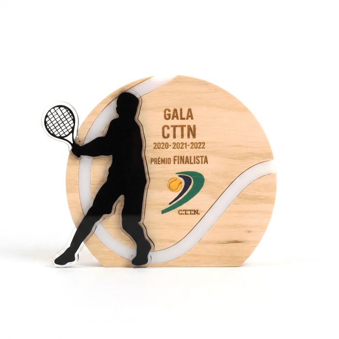 Troféu de madeira Gala CTTN, prémio finalista