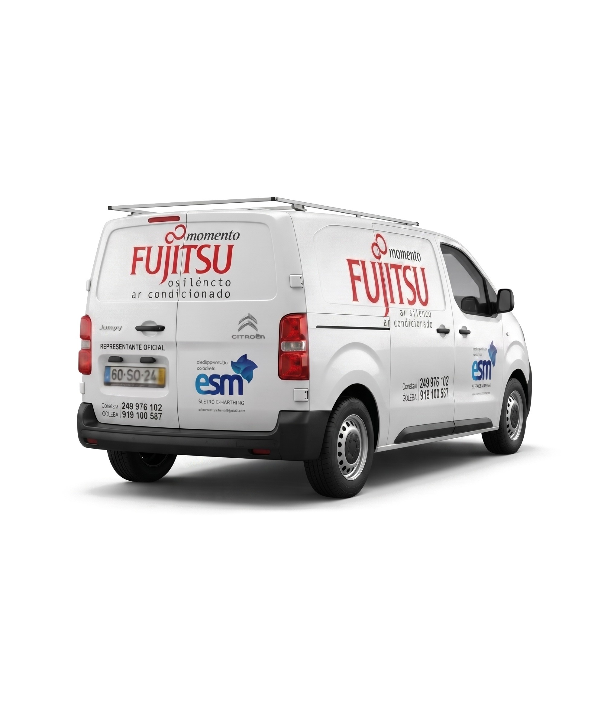 Decoração de viatura em vinil para a Fujitsu